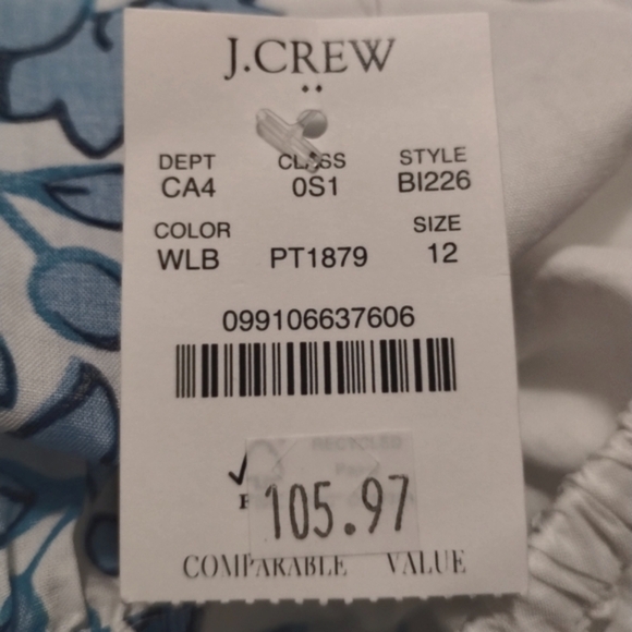 NWT J CREW Square Neck Off Shoulder Midi Dress Size 12 - Picture 9 of 15